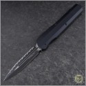 (#242S-3T) Microtech Cypher D/E Smooth Tactical Full Serrated - Front