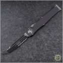 (#250-2) Microtech Halo VI T/E Black Serr - Front