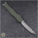 (#250-5ODNS) Microtech OD Green Halo VI T/E Satin Part Serrated No Safety - Back