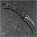 (#266-1T) Microtech Knives Hawk Karambit Auto Black Blain - Back