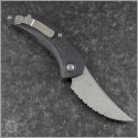 (#268A-12) Microtech Knives Brachial Stonewash Fully Serrated - Back