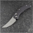 (#268A-12) Microtech Knives Brachial Stonewash Fully Serrated - Front