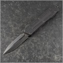 (#280-1DLCTSH) Microtech Scarab II D/E Shadow DLC Plain Edge - Front