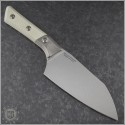 (#3200B-10IV) Microtech Knives Santoku 6" Kitchen Knife Bolster Ivory - Back