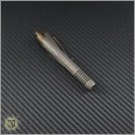 (#400-FO-TI-FOBR) Microtech Siphon II Pen Fallout Finish Titanium Fallout Finish Brass Internals & DLC Hardware - Back