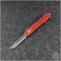 (#419-10RDS) Microtech Red UTX-70 Hellhound Tanto Stonewash - Front