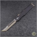 (#519-13) Microtech Bronzed Halo VI Hellhound Tanto Bronzed Plain - Front