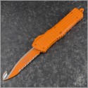 (#601-3CORHS) Microtech Combat Troodon Rescue Orange Cerakote - Front