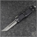 (#619-10S) Microtech Troodon Hellhound Tanto Stonewash - Front