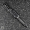 (#702-2TFRS) Microtech Hera D/E Black Part Serrated Frag Handle - Back
