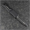 (#702-3TFRS) Microtech Hera D/E Black Fully Serrated Frag Handle - Back
