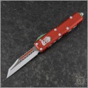 (#719W-1CMAS) Microtech Candycane UTX-85 Warhound White Plain - Front