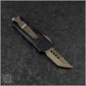 (#819-13S) Microtech Mini Troodon Hellhound Tanto Bronze Plain - Back