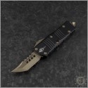 (#819-13S) Microtech Mini Troodon Hellhound Tanto Bronze Plain - Front