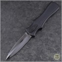 (#BK-PV-BD) Burn Knives Palm Viper Black Mamba Blued Damascus - Front