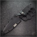 (#BSC-TB-BK) Blackside Customs Trench Boss Fixed Blade Black Plain - Back