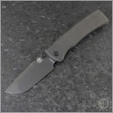 (#CK-229I-GRY) Chaves Knives Redencion 229 Integral Titanium Gray PVD Drop Point - Front