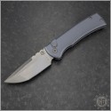 (#CK-PT229-GY-TE) Chaves Knives Gray Protech Collab 229 Auto Tanto Stonewash - Front