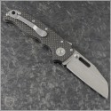 (#DK-AD205-CF-SF-20CV) Demko Knives AD 20.5 Sharksfoot Plain Carbon Fiber Handle - Back