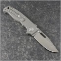 (#DK-AD205-STI-CLP) Demko Knives AD 20.5 Clip Point Plain Smooth Titanium Handle - Back