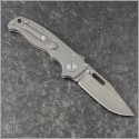 (#DK-AD205-TEXTI-CLP) Demko Knives AD 20.5 Clip Point Plain Textured Titanium Handle - Back