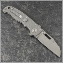 (#DK-AD205-TEXTI-SF) Demko Knives AD 20.5 Sharksfoot Plain Textured Titanium Handle - Back