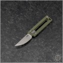 (#DRD-KTO-03) D Rocket Design KatanoO Manual OTF Green G-10 Handle - Front