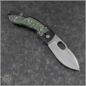(#DRD-LL-05) D Rocket Design Lum Leaf Green Black CF Inlay Stonewash Plain - Back