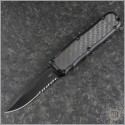 (#GT-92112) Guardian Tactical Recon-035 CF Inlay Tactical Black S/E Serr - Front