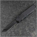 (#GT-93122) Guardian Tactical Recon-035 Black Tactical Tanto Part Serrated - Front