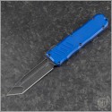 (#GT-94621-BL) Guardian Tactical Blue Recon-035 Dark Stonewash Tanto Plain - Front