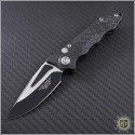(#GUA-42211) Guardian Tactical Mini Helix F/A Carbon Fiber Handle S/E Black and Satin Blade - Front