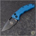 (#H011-6A-BLUE) Heretic Knives Martyr Auto Blue Handle DLC - Front