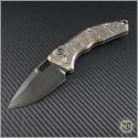 (#HER-Ti) Heretic Knives Blazed Titanium Auto Martyr Black Plain - Front