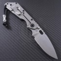 (#HG-0010) Strider Knives SMF Black G-10 Ti Framelock - Back