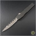 (#HG-0029) Microtech Halo II Bead Blast Partially Serrated - Front