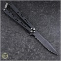 (#HG-0051) Microtech Dragonfly Black Part Serrated - Back