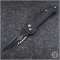 (#HG-0061) Microtech LUDT Black Part Serrated - Front