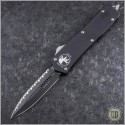 (#HG-0090) Microtech Scarab Executive D/E Black Fully Serrated - Front