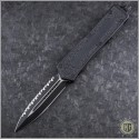 (#HG-0091) Microtech Scarab D/E Black Fully Serrated - Front
