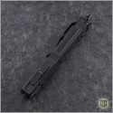 (#HG-0102) Microtech Navy Scarab S/E Black Plain Tactical w/ Blue Tridium - Additional View