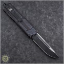 (#HG-0102) Microtech Navy Scarab S/E Black Plain Tactical w/ Blue Tridium - Back