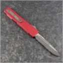 (#HG-0137) Microtech Red Ultratech (2003) S/E Black Part Serrated - Back