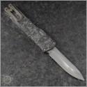 (#HTK-CLRC-D) Heretic Knives Cleric S/E Damascus w/ Carbon Fiber Cover - Additional View