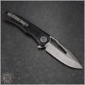 (#HTK-H001-2A) Heretic Knives Button Lock Manual Wraith v4 Stonewash Plain - Back