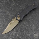 (#HTK-H002-7A) Heretic Knives Wraith V4 Bowie Bronze Plain - Front