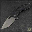 (#HTK-H009-5A) Heretic Knives Medusa Manual Battleworn Tanto - Front