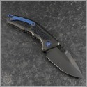 (#HTK-H011-6A-TiRay) Heretic Knives DLC Ti Medusa T/E w/ Rayskin Inlay - Back