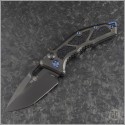 (#HTK-H011-6A-TiRay) Heretic Knives DLC Ti Medusa T/E w/ Rayskin Inlay - Front