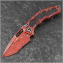 (#HTK-H012-CS-RD) Heretic Knives Cell Shaded Red Medusa Auto Recurve - Front